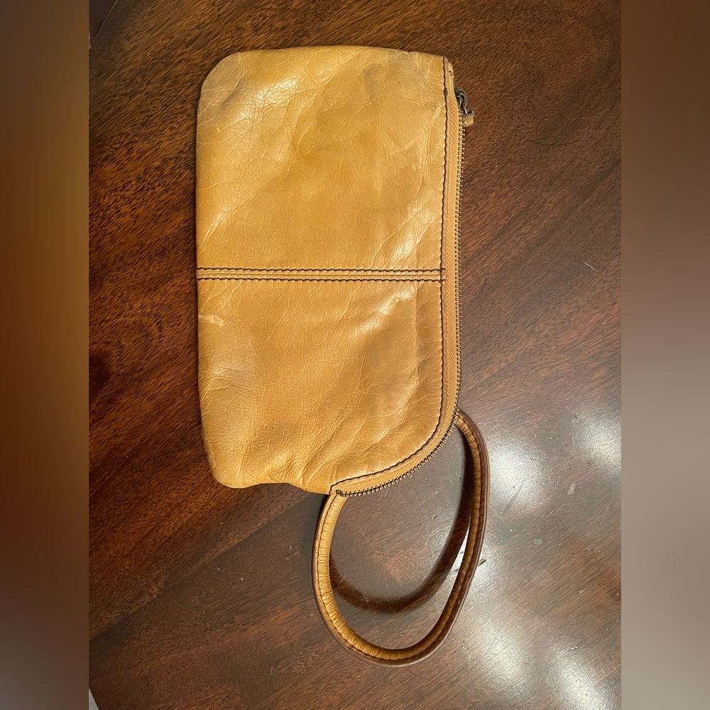 Yellow hobo wristlet